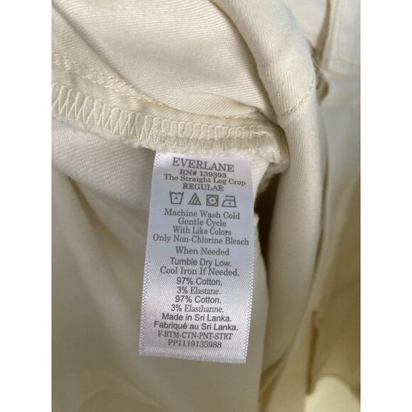 Everlane Straight Leg Crop 14 White - Picture 7 of 8